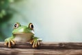 Web-footed Frog reptile mockup. Generate Ai Royalty Free Stock Photo