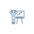 Forex trading line icon concept. Forex trading flat  vector symbol, sign, outline illustration. Royalty Free Stock Photo