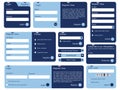 Web form with trendy blue flat design