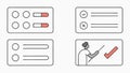 Web Form and UI Elements with Checkboxes and Radio Buttons, vector design Generative AI Royalty Free Stock Photo