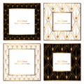 Square frame set with white copyspace. Vintage vector geometric frame for invitations, greeting cards, covers Royalty Free Stock Photo