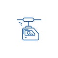 Funicular line icon concept. Funicular flat vector symbol, sign, outline illustration.