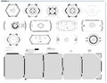 Futuristic Vector HUD Interface Screen Design. Digital callouts titles. HUD UI GUI
