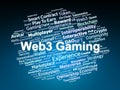 Web3 Gaming Word Cloud. Decentralized Digital Trends In Blockchain Gaming Evolution Royalty Free Stock Photo