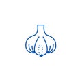 Garlic line icon concept. Garlic flat vector symbol, sign, outline illustration.