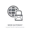 web gateway icon. Trendy web gateway logo concept on white background from Internet Security and Networking collection