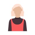 Blonde girl icon Vector illustration in flat design