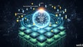 Web3 Global Network: Metaverse, DeFi, NFTs & Blockchain Ecosystem Royalty Free Stock Photo