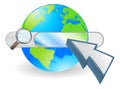 Web globe seach bar concept Royalty Free Stock Photo