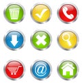 Web glossy icons vector