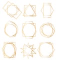 Golden geometric frames.