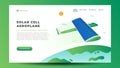 Modern Green Solar Aeroplane Airplane Electric Landing Page Web Template