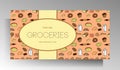 Grocery banner template design. Vector