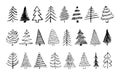 Hand drawn Christmas trees