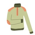 Hand drawn vector illustration of a warm turtleneck sweater