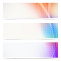 Web header abstract wave line collection