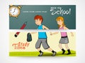Web header or banner of back to school. Royalty Free Stock Photo