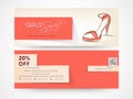 Web header or banner for girls sandal store. Royalty Free Stock Photo