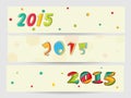 Web header or banner set for Christmas and New Year celebration. Royalty Free Stock Photo