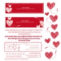 Web header design of the heart that I constituted at a line,