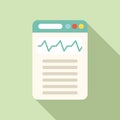 Web heartrate icon flat vector. Medicine clinic Royalty Free Stock Photo