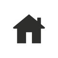 Web home flat icon for apps and websites Royalty Free Stock Photo