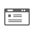 Web homepage icon / gray color vector