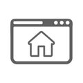 Web homepage icon / gray color Royalty Free Stock Photo