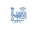 Horticulture automation line icon concept. Horticulture automation flat vector symbol, sign, outline illustration.