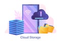 Web hosting and cloud storage concept Royalty Free Stock Photo