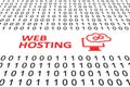 WEB HOSTING concept binary code 3d Royalty Free Stock Photo