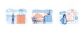 Web hosting concept. Concept of cloud computing, online database, technology. Royalty Free Stock Photo