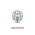 Web hosting concept line icon. Simple Royalty Free Stock Photo
