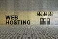 WEB HOSTING concept text sunlight 3D