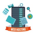 Web hosting design. Royalty Free Stock Photo