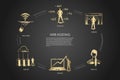 Web hosting, domain, website, traffic, provider concept