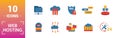 Web Hosting icon set. Include creative elements data structure, cloud technology, ssd, file access, modem icons. Can be used for Royalty Free Stock Photo