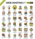Web hosting icons Royalty Free Stock Photo