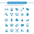 Web Hosting icons set vector