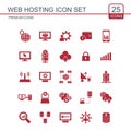 Web Hosting icons set vector Royalty Free Stock Photo