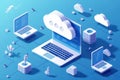 Web Hosting Infrastructure Concept with Graphic Elements