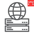 Web hosting line icon