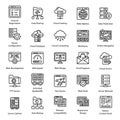 Web Hosting Line Icons