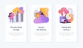 Web hosting platform app interface template. Royalty Free Stock Photo