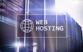 Web Hosting, providing storage space and access for websites Royalty Free Stock Photo