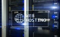 Web Hosting, providing storage space and access for websites Royalty Free Stock Photo