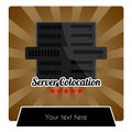 WEB HOSTING SERIES - SERVER COLOCATION TEMPLATE Royalty Free Stock Photo