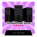WEB HOSTING SERIES - VIRTUAL PRIVATE SERVER VPS TEMPLATE Royalty Free Stock Photo