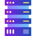 Web hosting server vector icon isolated on white Royalty Free Stock Photo