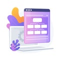 Web hosting service vector concept metaphor Royalty Free Stock Photo